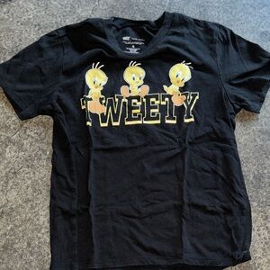 Kids Black Tweety Short Sleeve T-Shirt